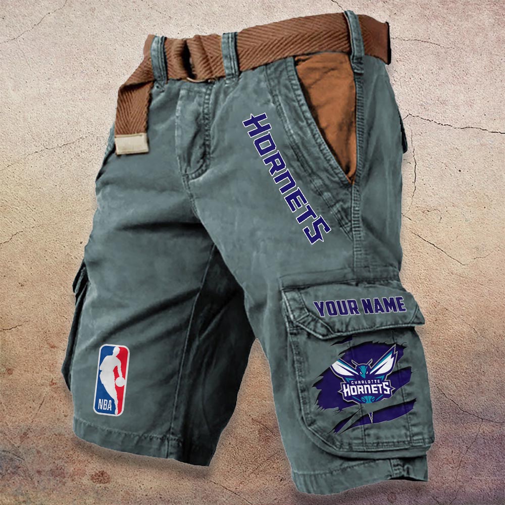 Sportswearmerch Charlotte Hornets NBA Denim Short For Fan