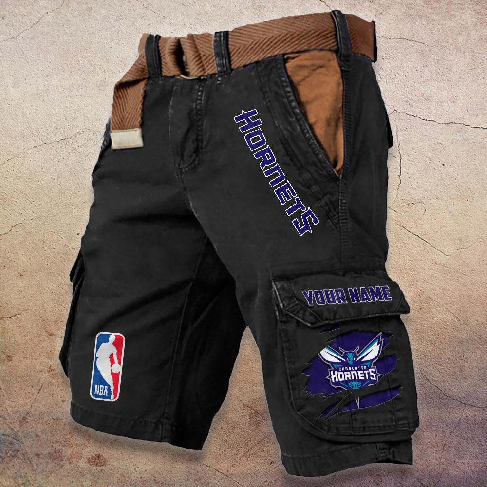 Sportswearmerch Charlotte Hornets NBA Denim Short For Fan