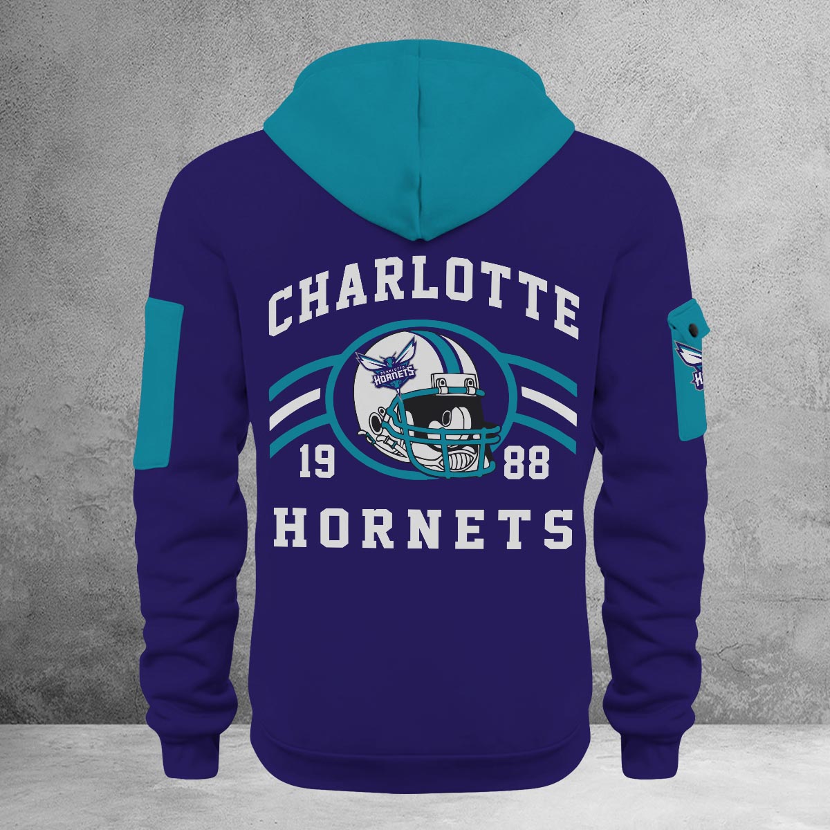 Sportswearmerch Charlotte Hornets NBA Half Zip Hoodie Personalized For Fan