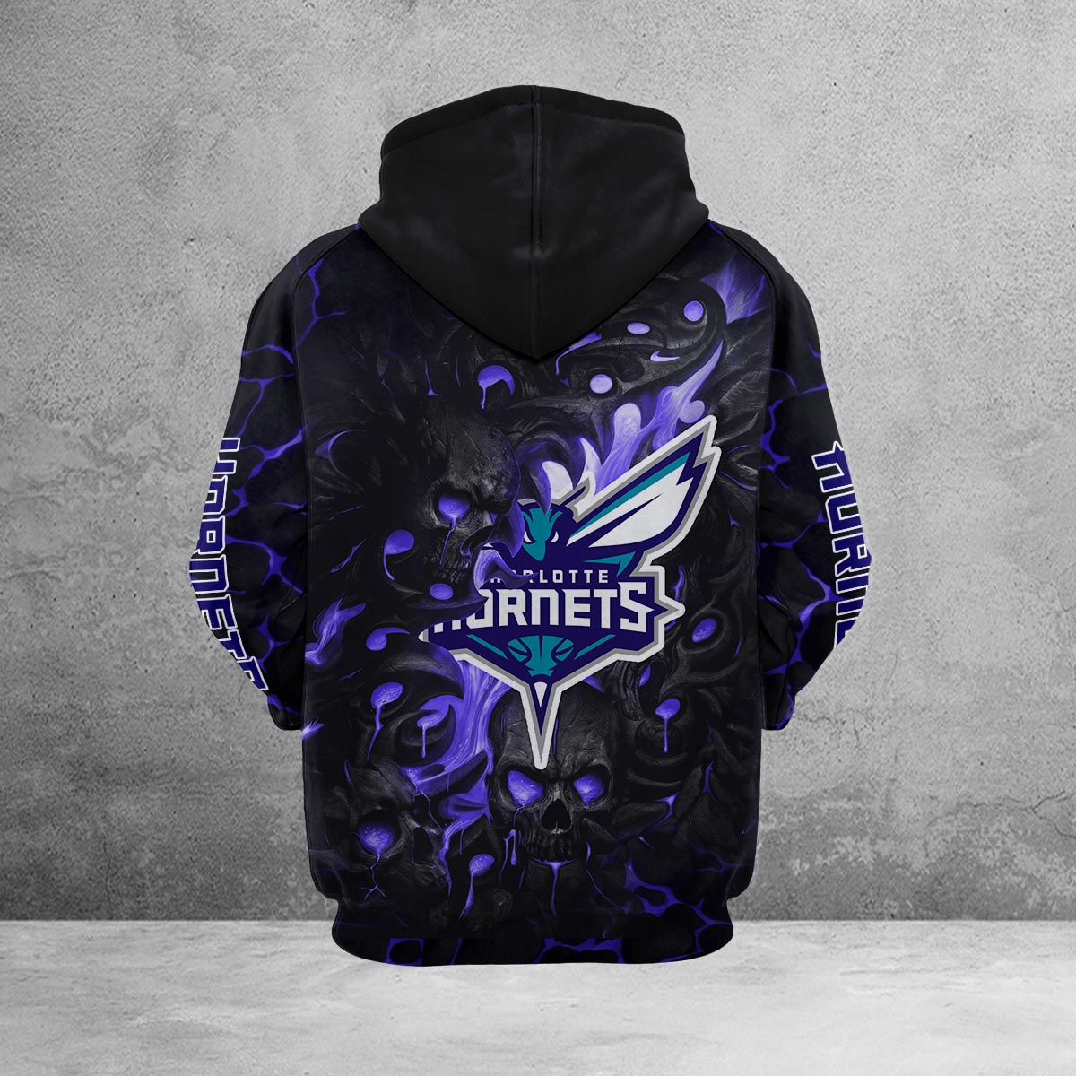 Sportswearmerch Charlotte Hornets NBA Lava Skull Hoodie For Fan