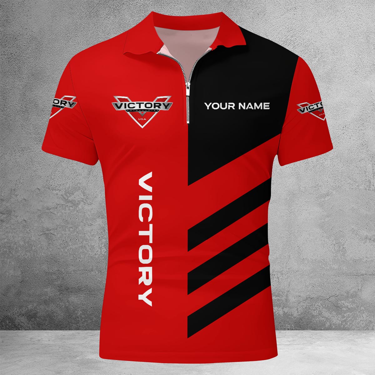 Sportswearmerch Chevrolet Car Lapel Zip Polo Shirt For Fan