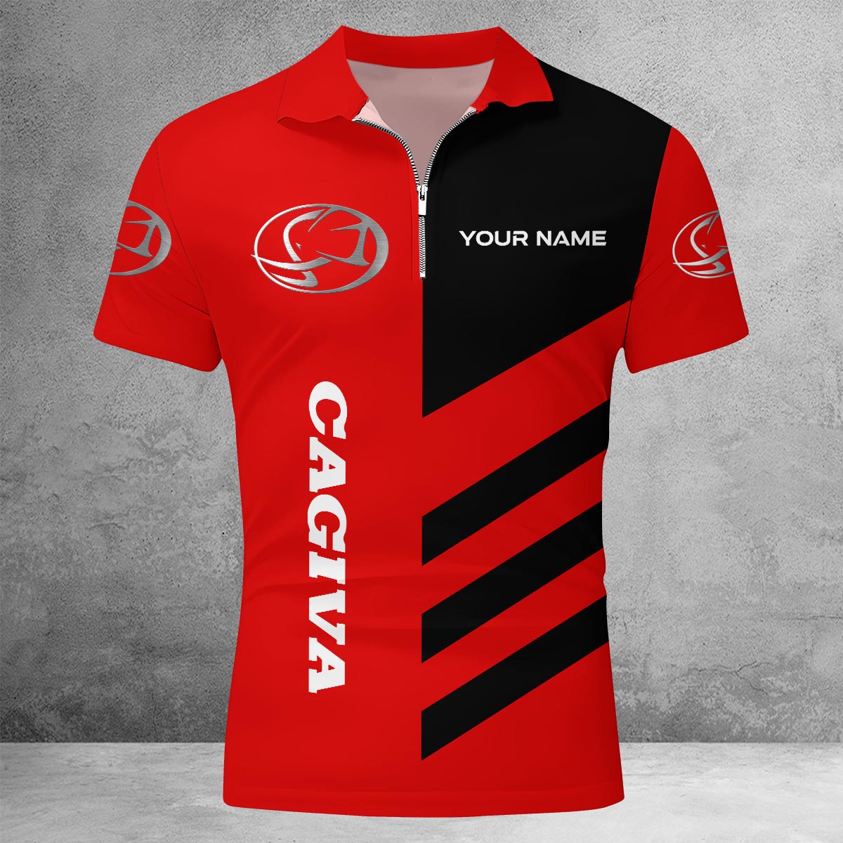 Sportswearmerch Chevrolet Corvette Car Lapel Zip Polo Shirt For Fan