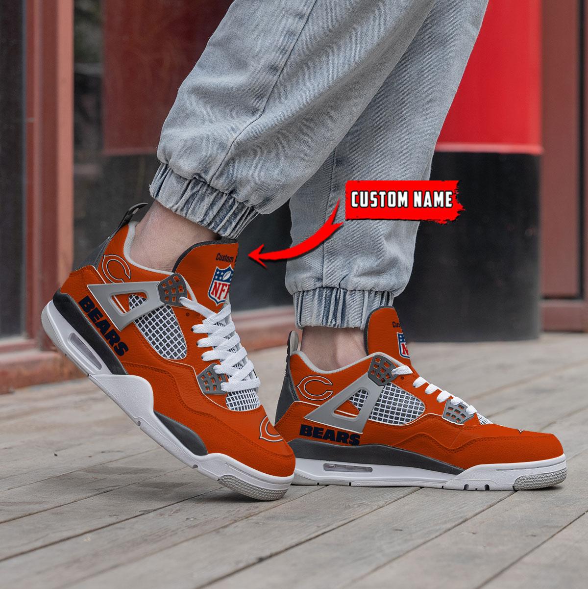 Sportswearmerch Chicago Bears NFL Air Jordan 4 Sneaker AJ4 Sneakers Shoes For Men And Women