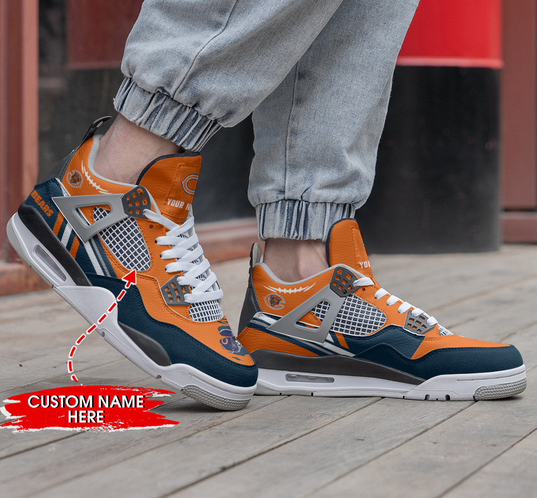 Sportswearmerch Chicago Bears NFL Air Jordan 4 Sneaker AJ4 Sneakers Shoes For Men And Women
