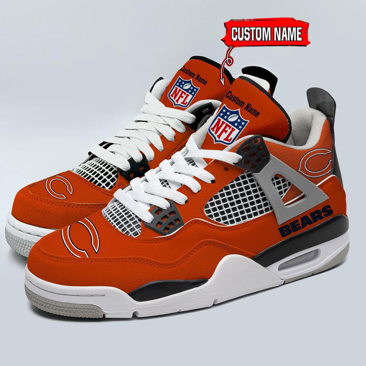Sportswearmerch Chicago Bears NFL Air Jordan 4 Sneaker AJ4 Sneakers Shoes For Men And Women