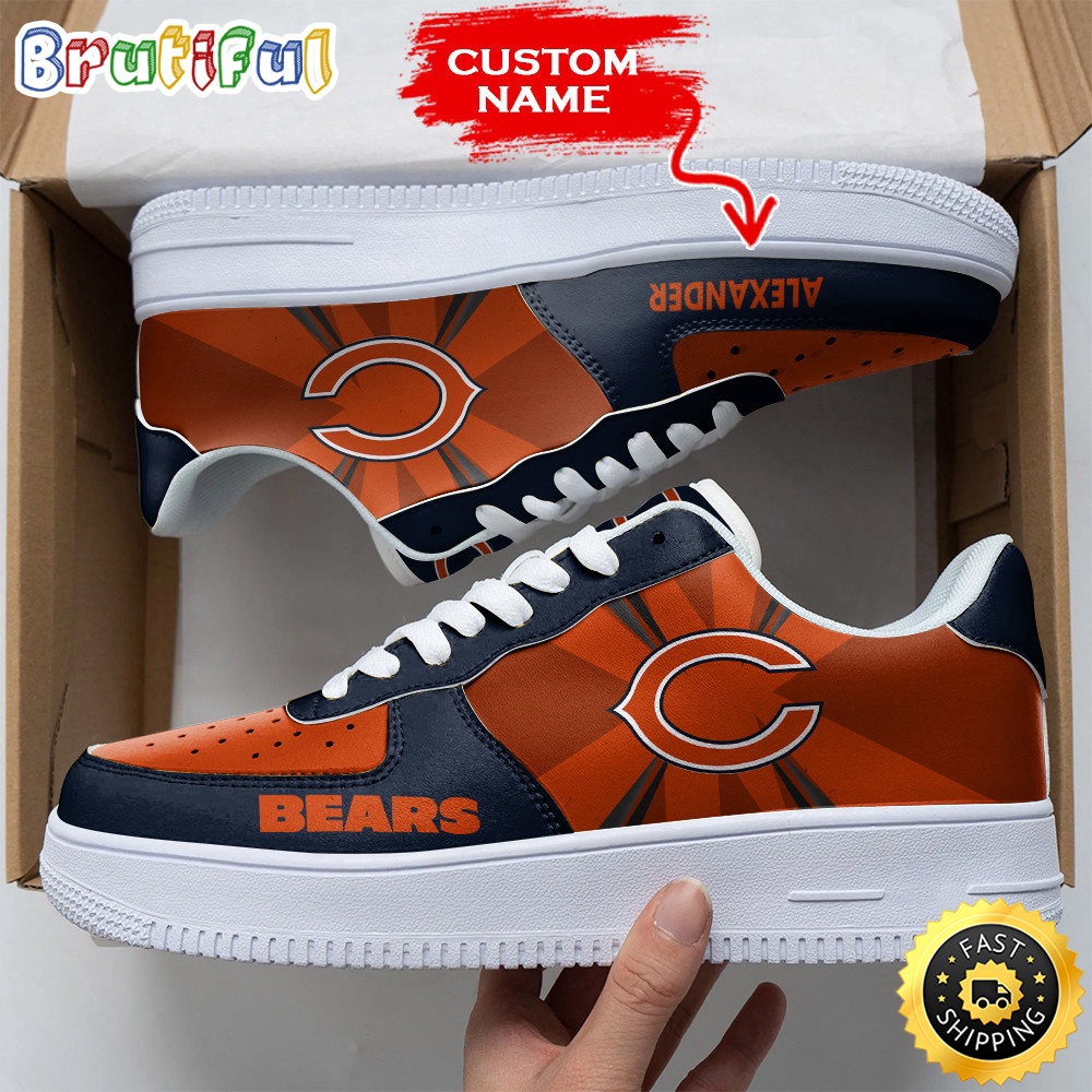 Sportswearmerch Chicago Bears NFL Air Low-Top Sneakers Shoes For Men And Women