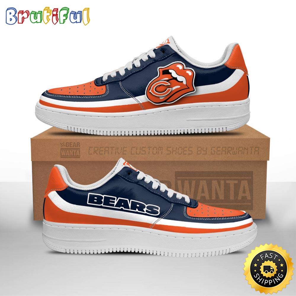 Sportswearmerch Chicago Bears NFL Air Low-Top Sneakers Shoes For Men And Women