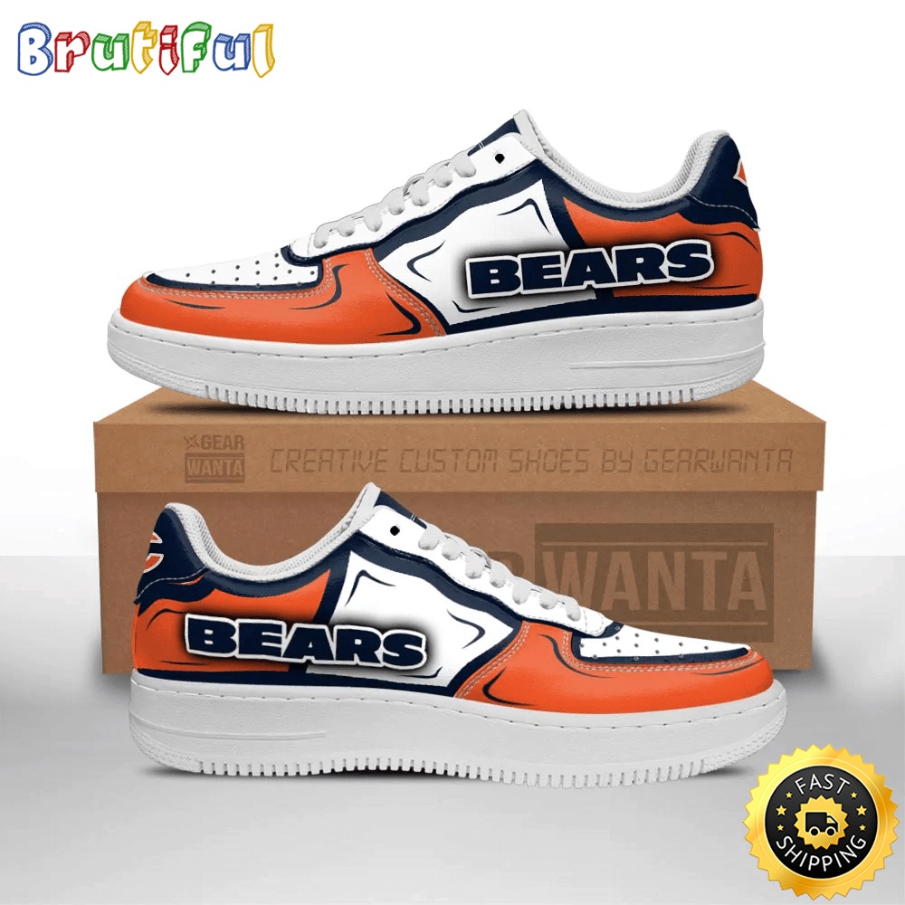 Sportswearmerch Chicago Bears NFL Air Low-Top Sneakers Shoes For Men And Women