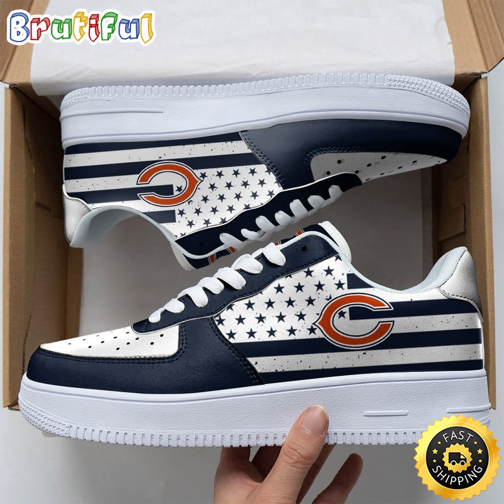 Sportswearmerch Chicago Bears NFL Air Low-Top Sneakers Shoes For Men And Women