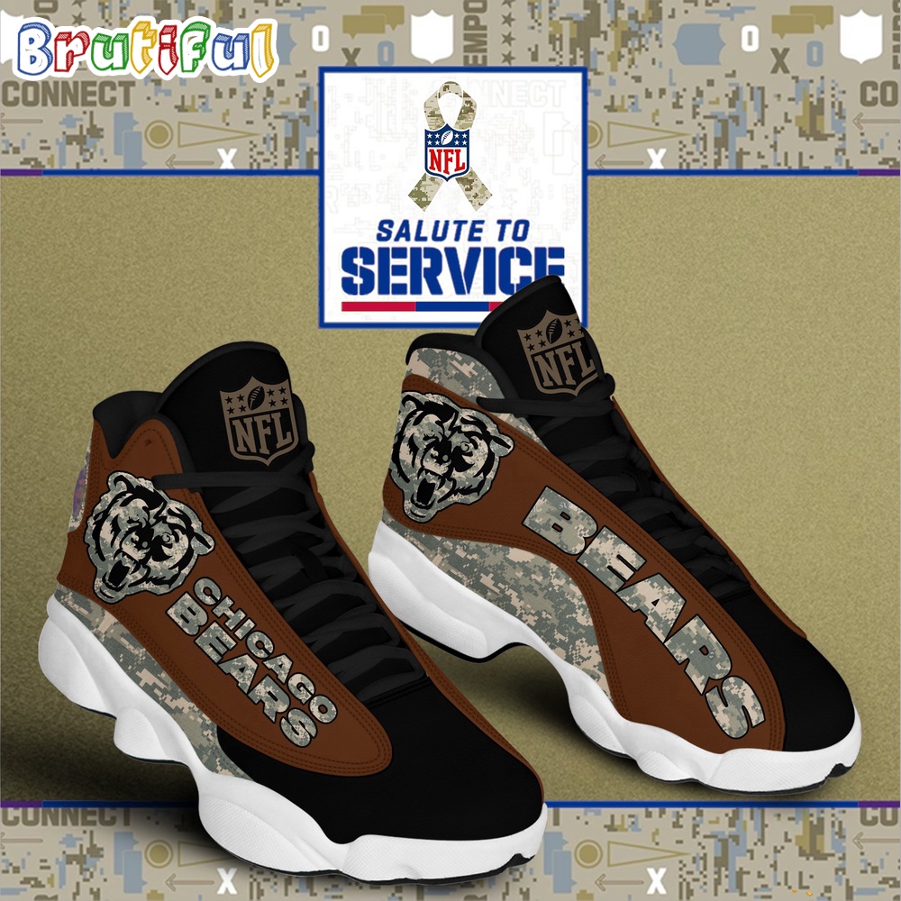 Sportswearmerch Chicago Bears NFL AJ13 Sneakers Shoes For Men And Women