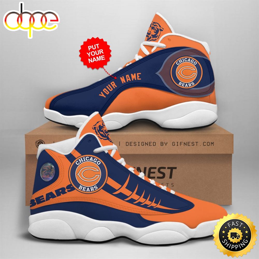 Sportswearmerch Chicago Bears NFL AJ13 Sneakers Shoes For Men And Women