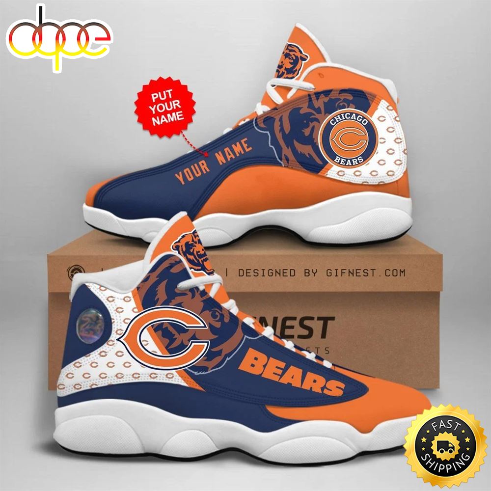 Sportswearmerch Chicago Bears NFL AJ13 Sneakers Shoes For Men And Women