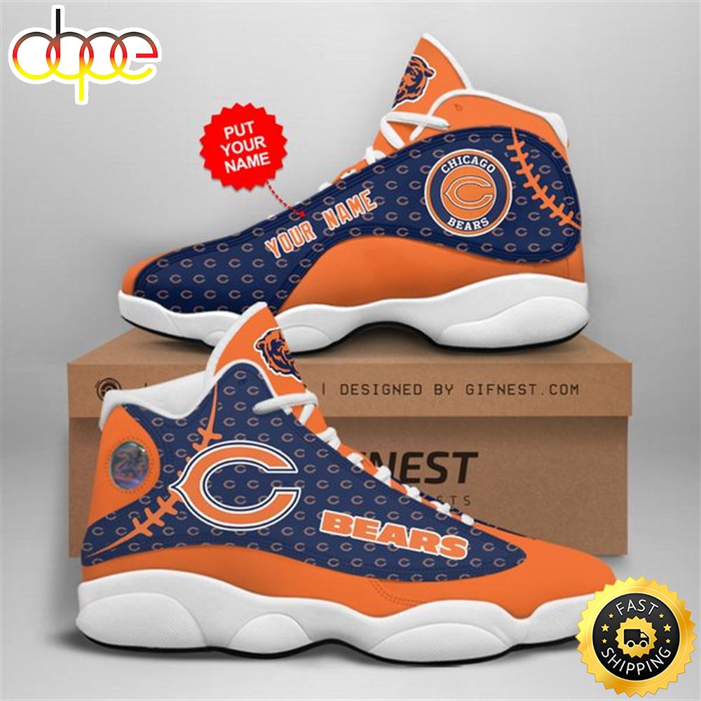 Sportswearmerch Chicago Bears NFL AJ13 Sneakers Shoes For Men And Women