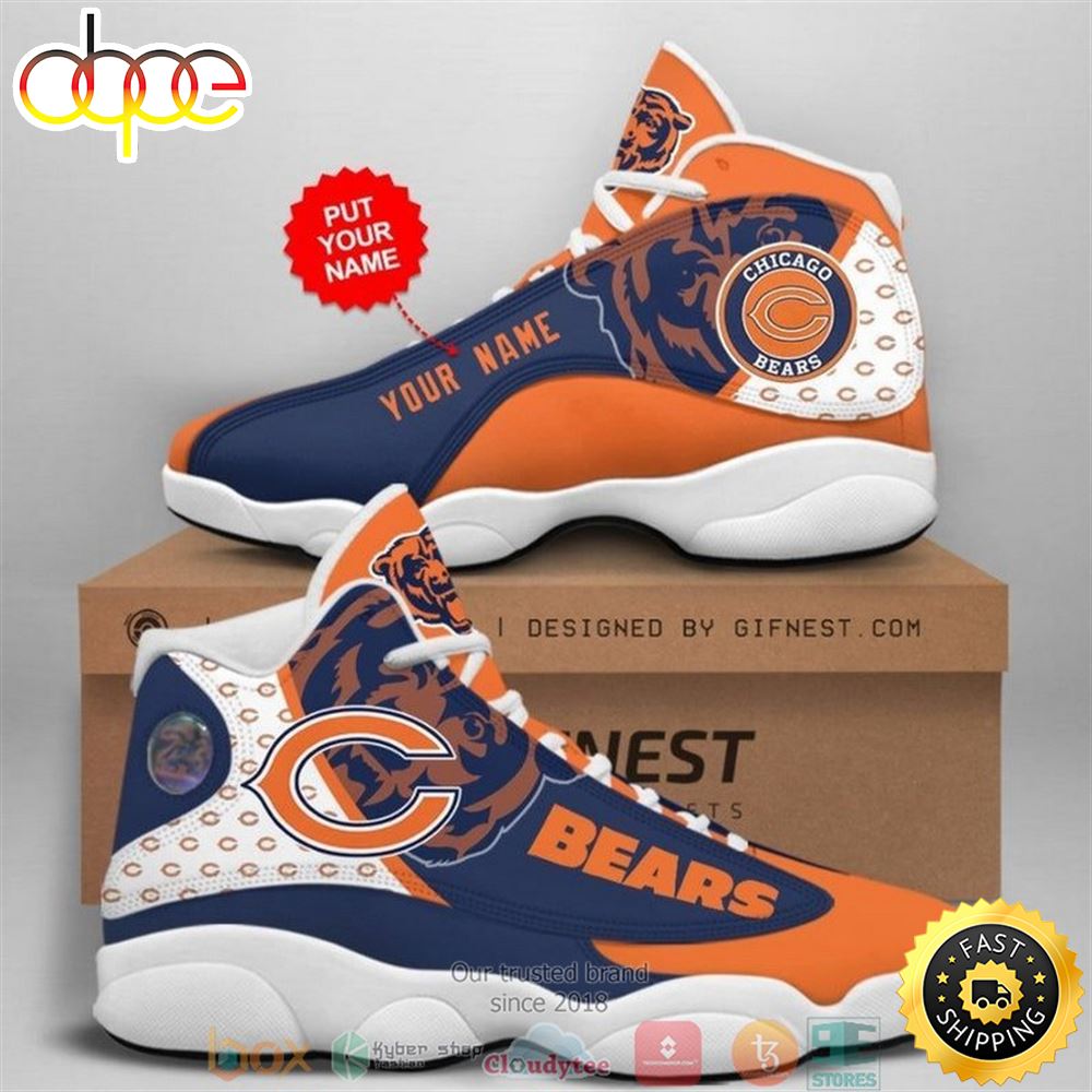 Sportswearmerch Chicago Bears NFL AJ13 Sneakers Shoes For Men And Women