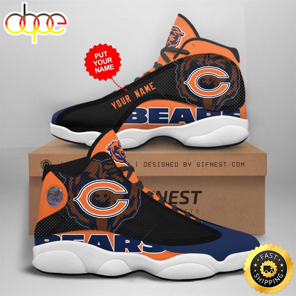 Sportswearmerch Chicago Bears NFL AJ13 Sneakers Shoes For Men And Women