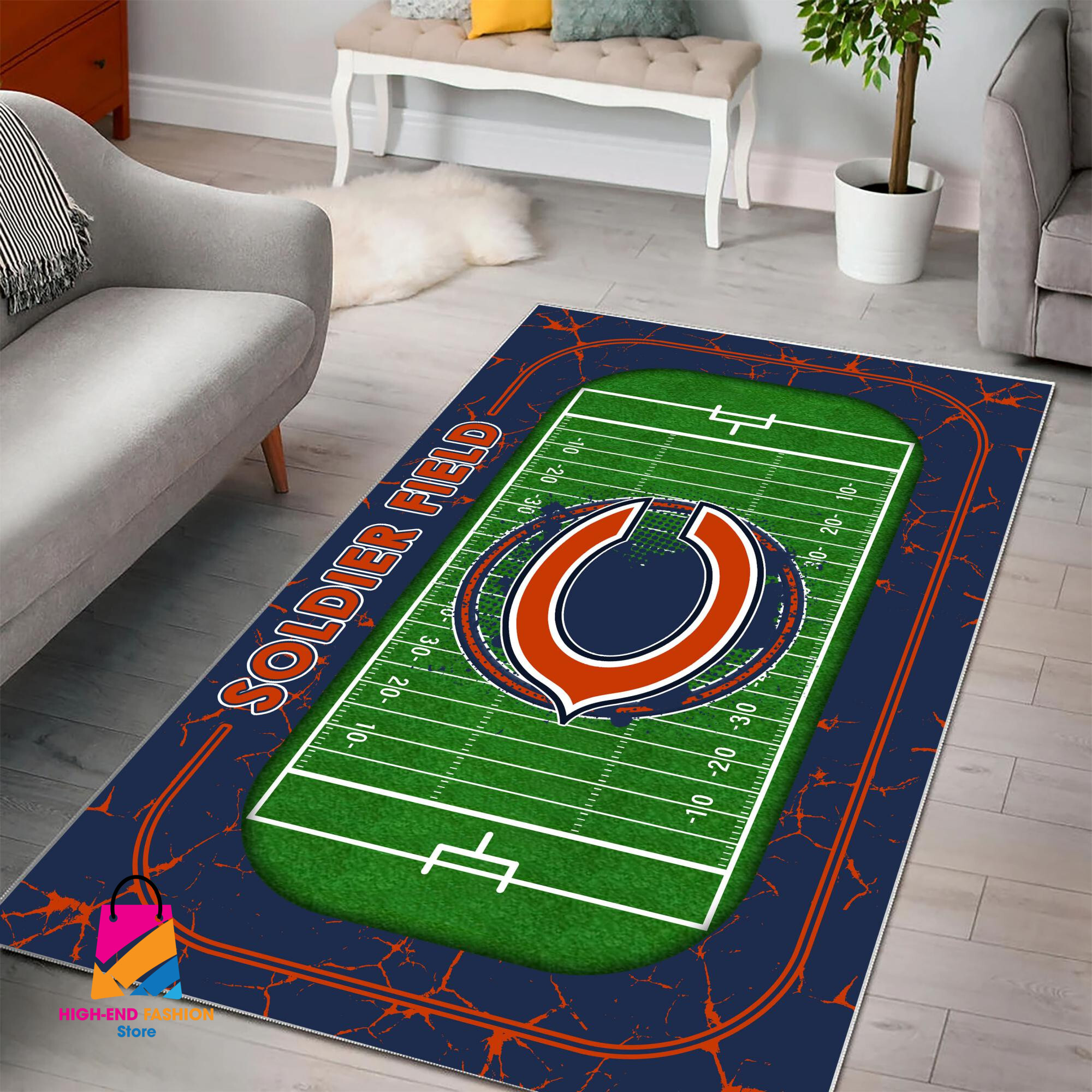 Sportswearmerch Chicago Bears NFL Area Rug For Fan