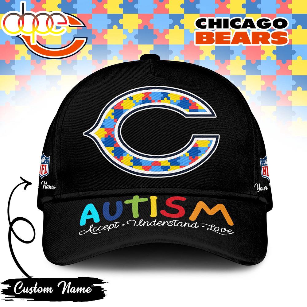 Sportswearmerch Chicago Bears NFL Autism Classic Cap For Fan