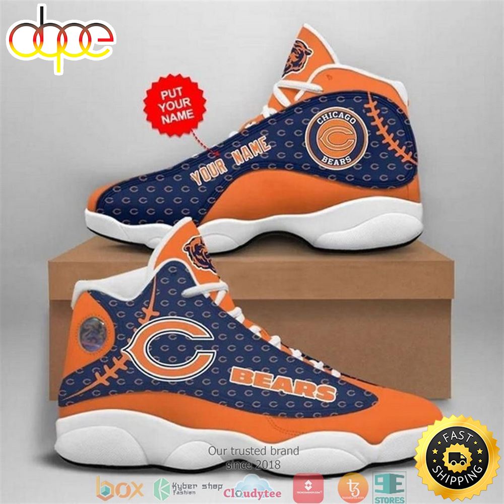 Sportswearmerch Chicago Bears NFL Big Logo Football 9 AJ13 Sneakers Shoes For Men And Women