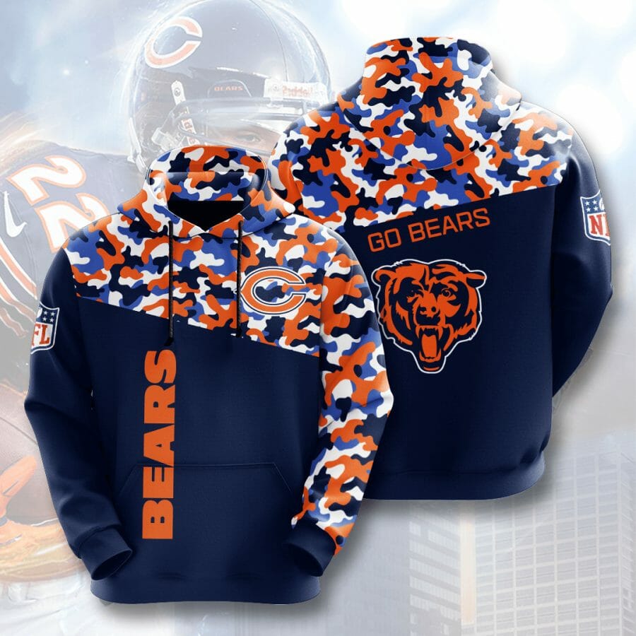 Sportswearmerch Chicago Bears NFL Camo Personalized Hoodie For Fan
