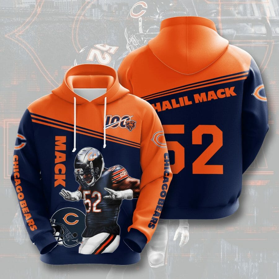 Sportswearmerch Chicago Bears NFL Khalil Mack Personalized Hoodie For Fan