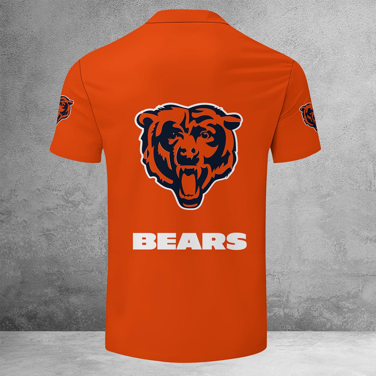 Sportswearmerch Chicago Bears NFL Lapel Zip Polo Shirt For Fan