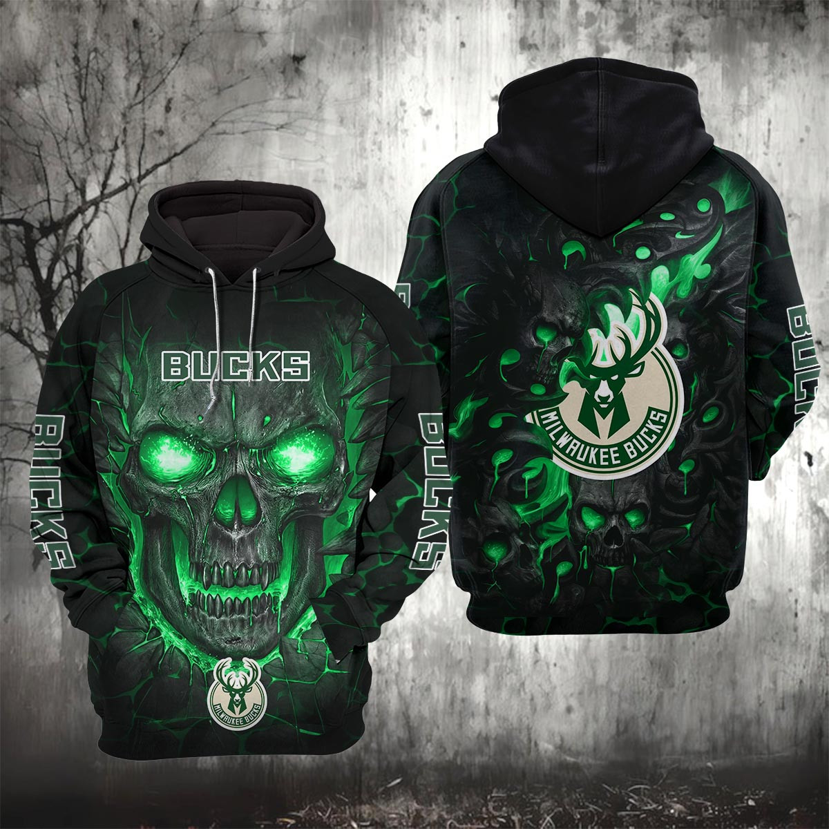 Sportswearmerch Chicago Bears NFL Lava Skull Hoodie For Fan