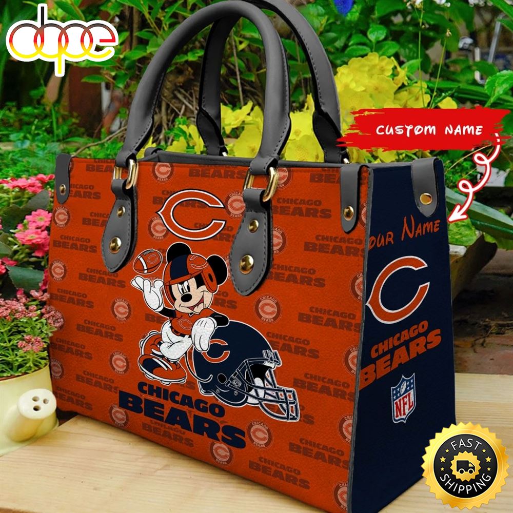 Sportswearmerch Chicago Bears NFL Leather Bag For Fan