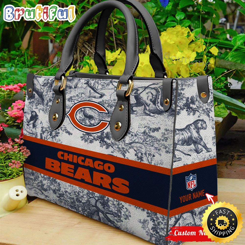 Sportswearmerch Chicago Bears NFL Leather Handbag For Fan