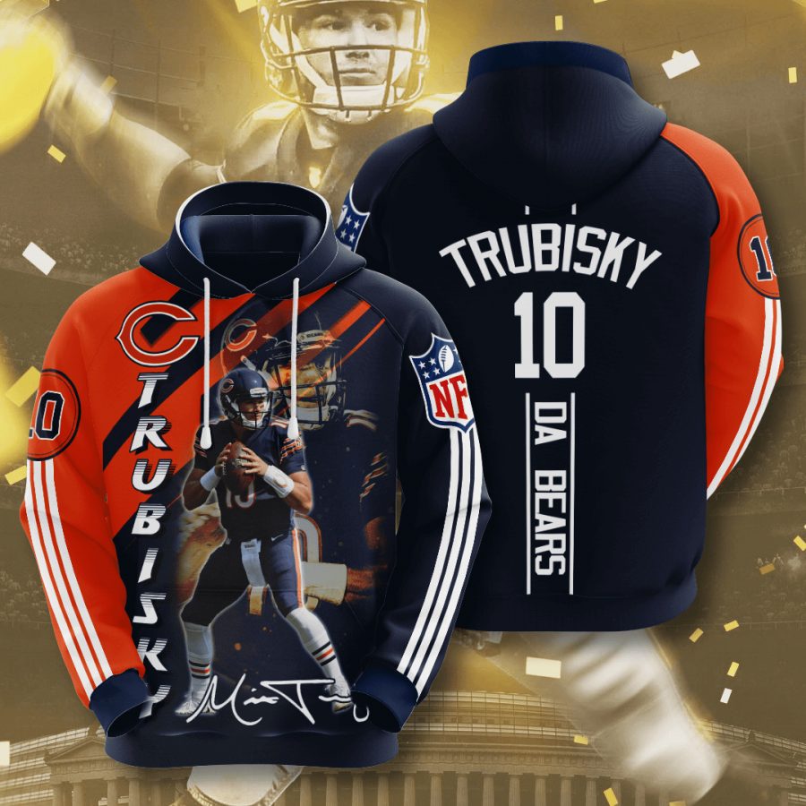 Sportswearmerch Chicago Bears NFL Mitchell Trubisky Personalized Hoodie For Fan