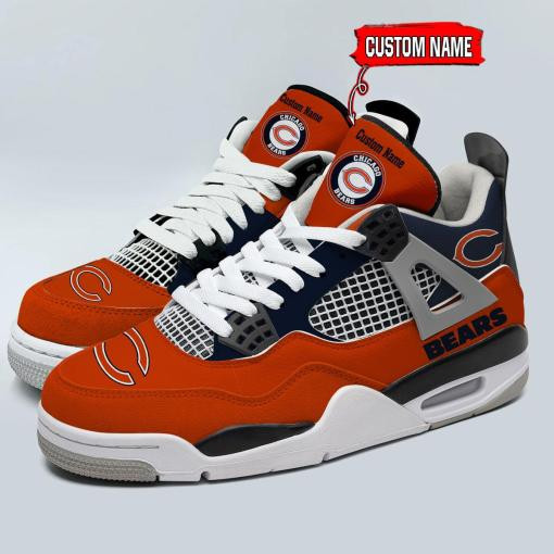 Sportswearmerch Chicago Bears NFL Personalized Air Jordan 4 SnAJ4 Sneakers Shoes For Men And Women
