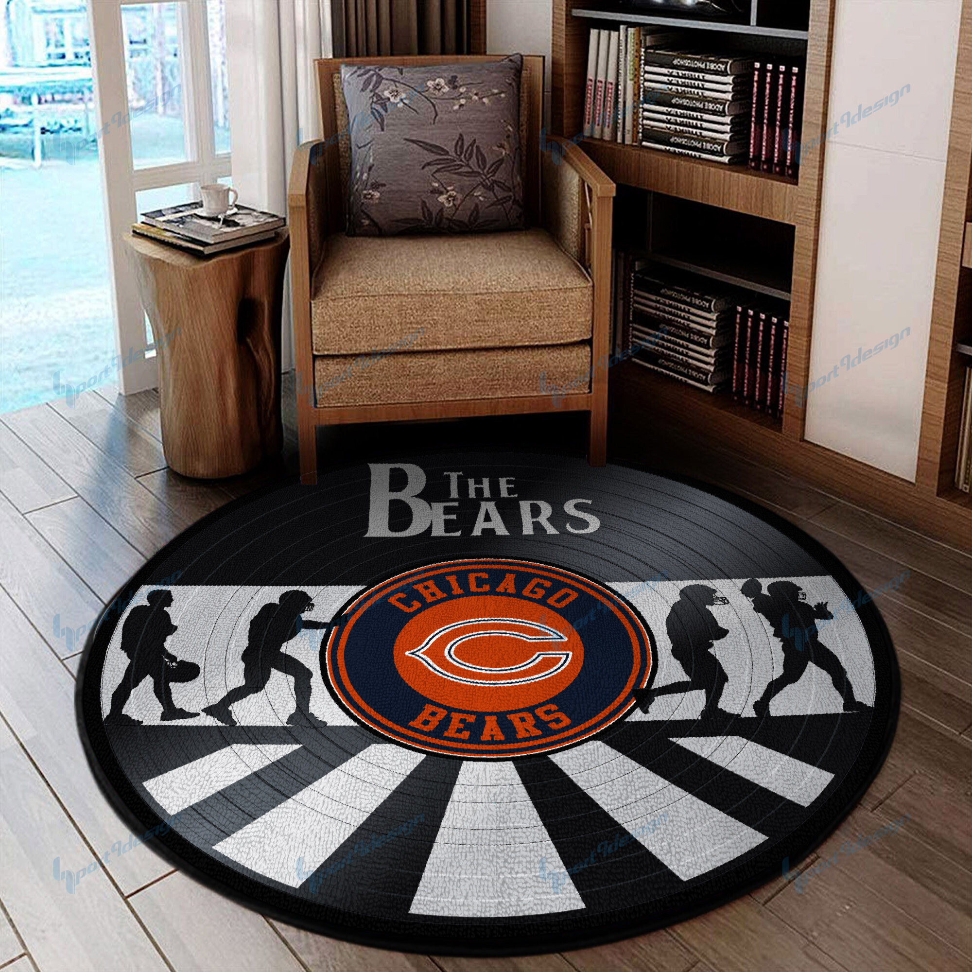 Sportswearmerch Chicago Bears NFL Round Rug For Fan