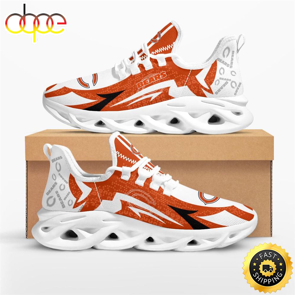 Sportswearmerch Chicago Bears NFL Symbol Geometric Pattern Max Soul Shoes Sneakers For Men And Women