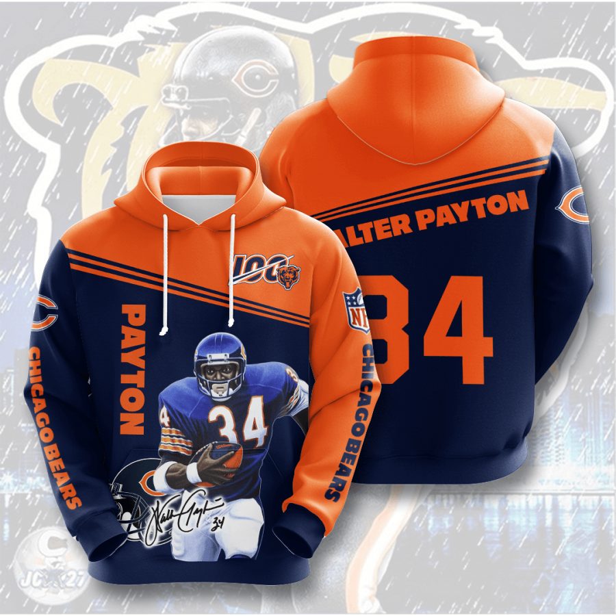 Sportswearmerch Chicago Bears NFL Walter Payton Personalized Hoodie For Fan