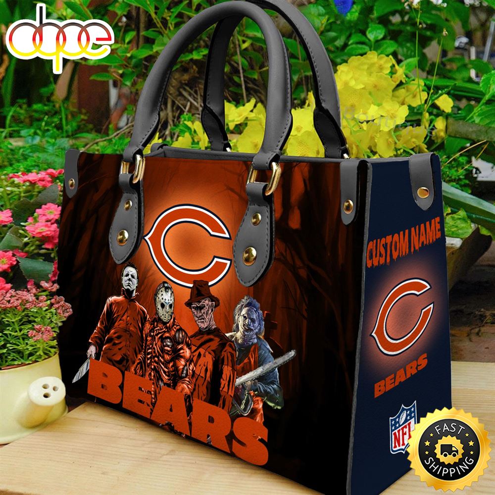 Sportswearmerch Chicago Bears NFL Women Leather Hand Bag For Fan