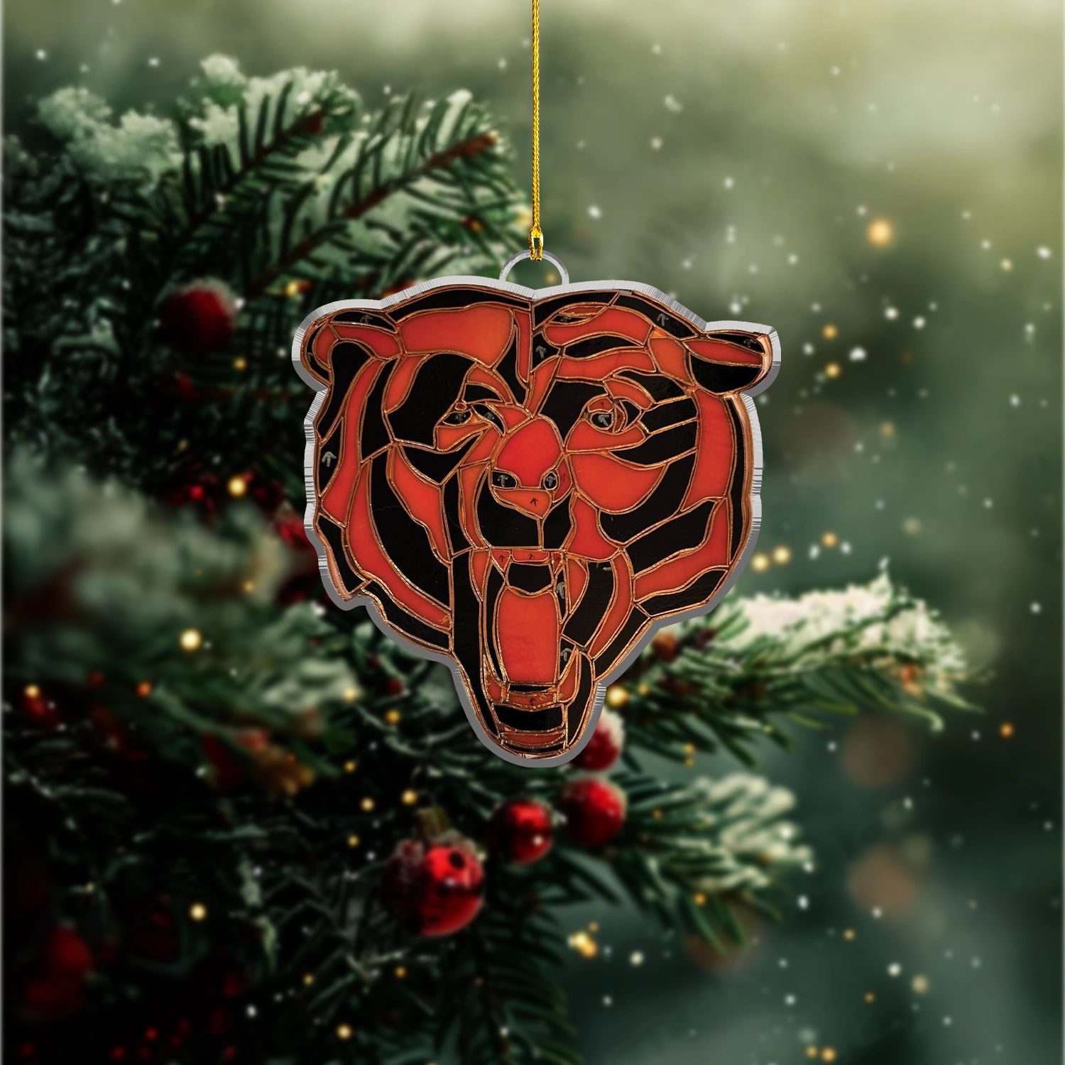Sportswearmerch Chicago Bears NFL x Christmas Acrylic Ornament Gift For Fans