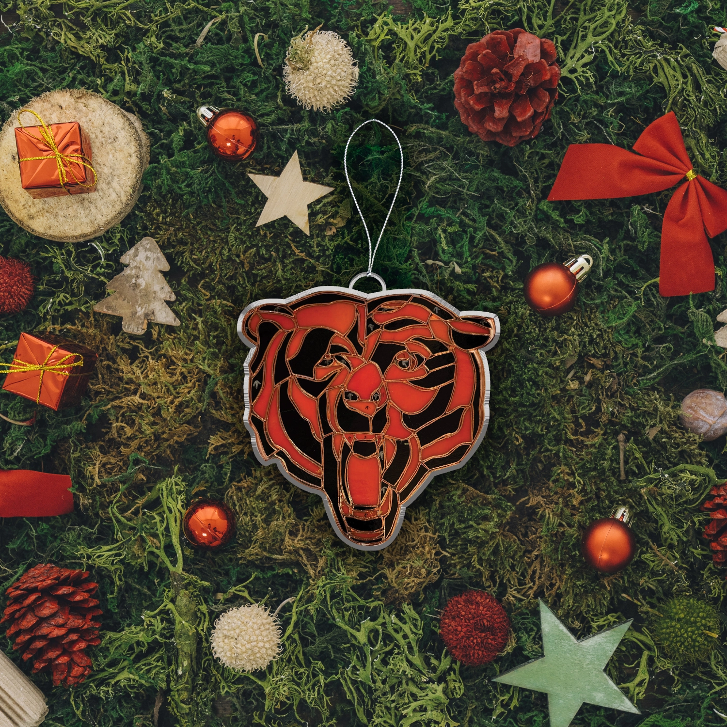 Sportswearmerch Chicago Bears NFL x Christmas Acrylic Ornament Gift For Fans