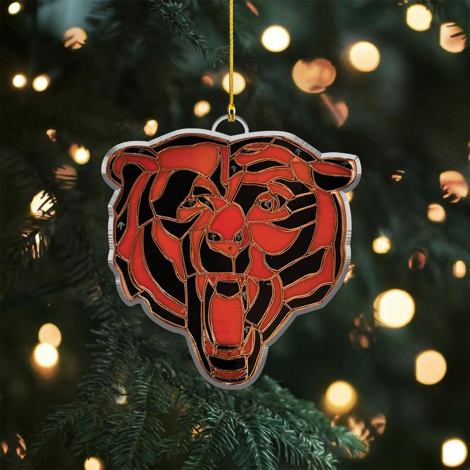 Sportswearmerch Chicago Bears NFL x Christmas Acrylic Ornament Gift For Fans