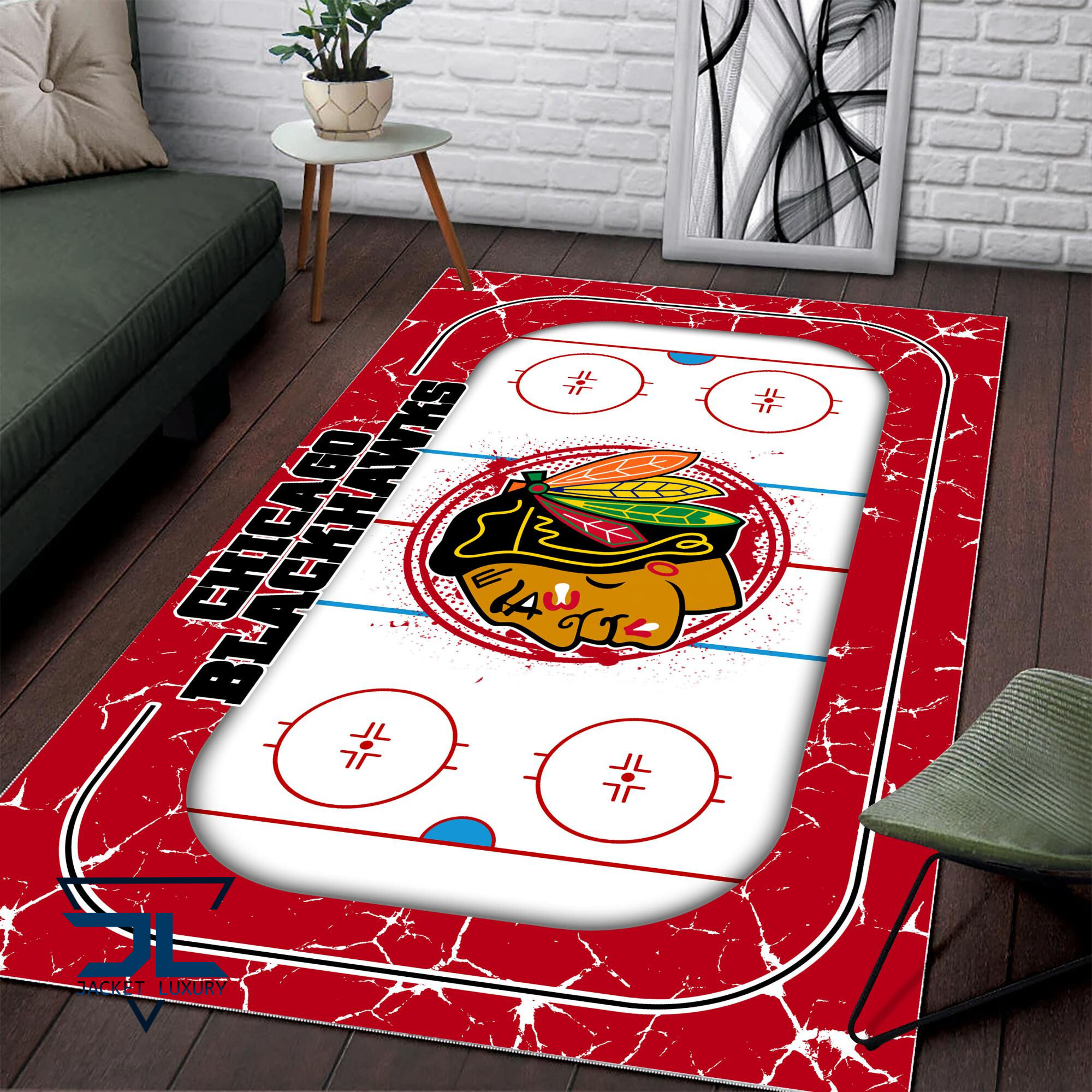 Sportswearmerch Chicago Blackhawks NHL Area Rug For Fan