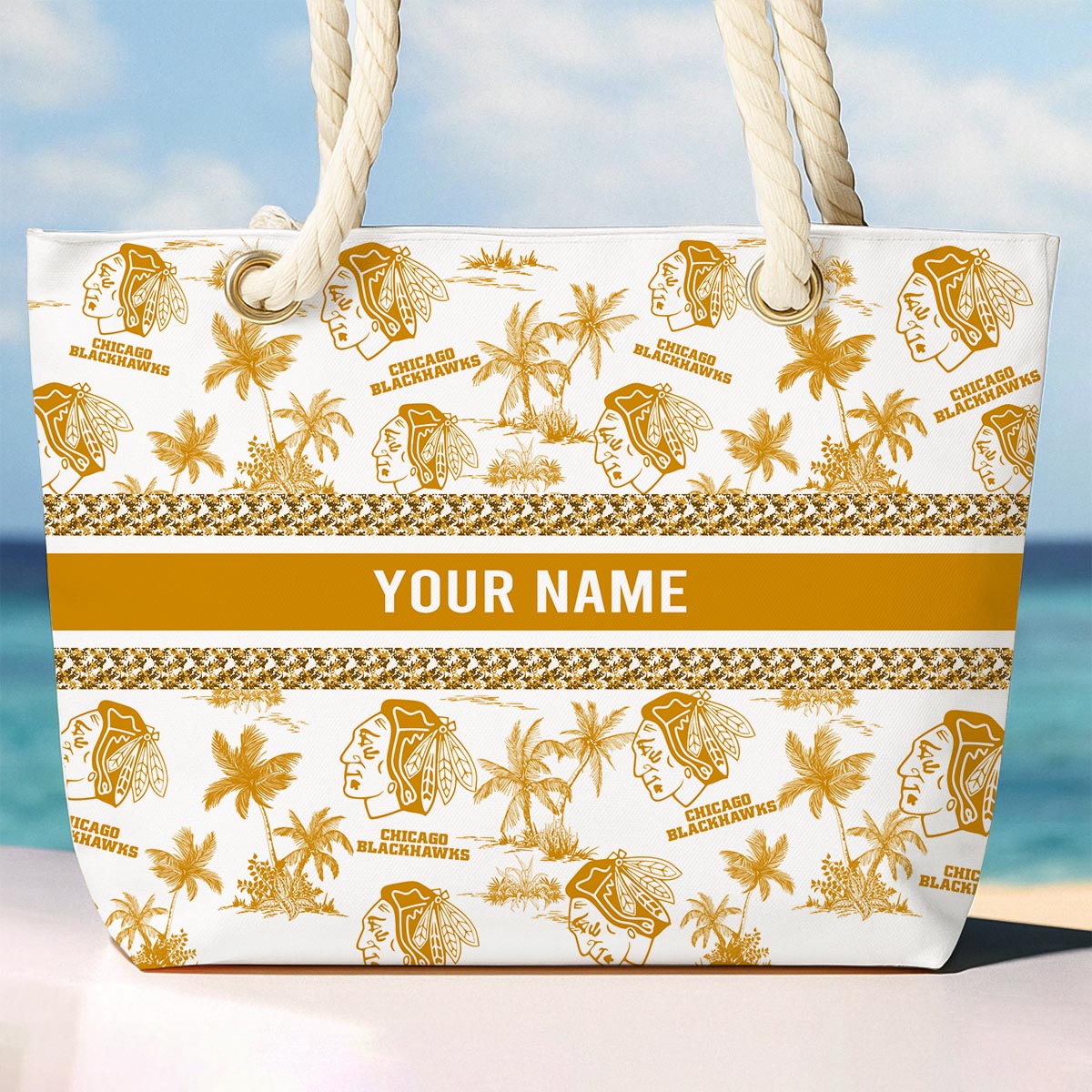 Sportswearmerch Chicago Blackhawks NHL Beach Bag For Fan