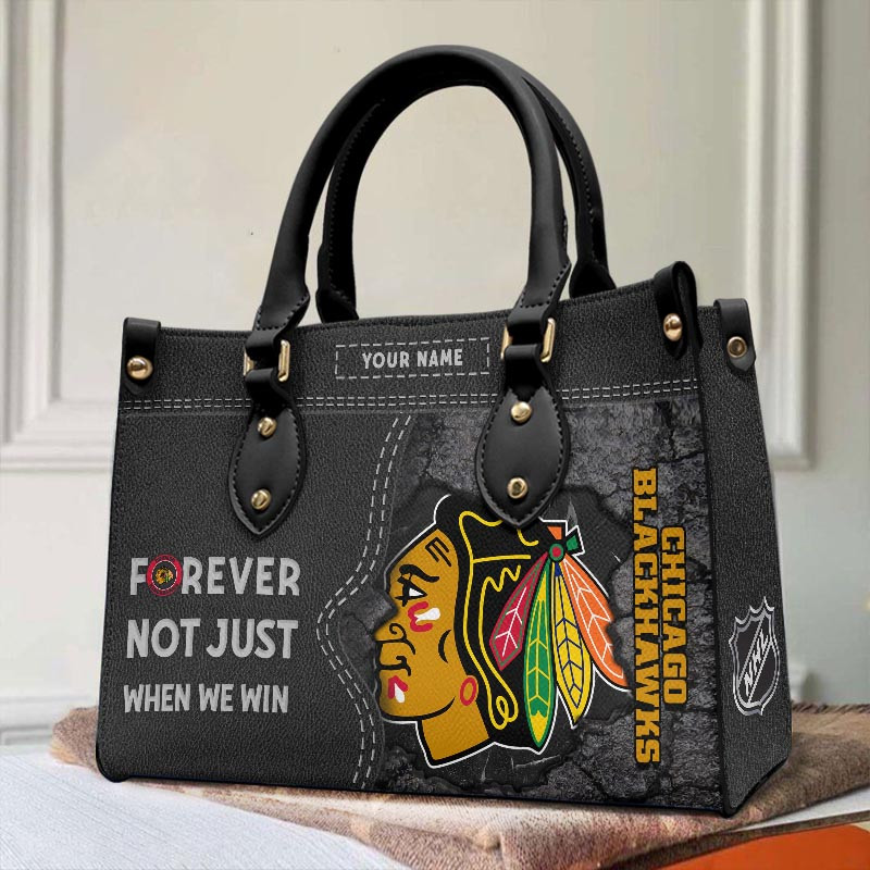 Sportswearmerch Chicago Blackhawks NHL Leather Handbag For Fan