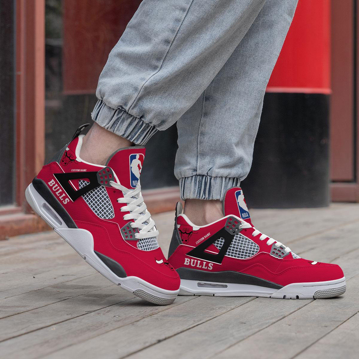 Sportswearmerch Chicago Bulls NBA AJ4 Sneakers Shoes For Men And Women