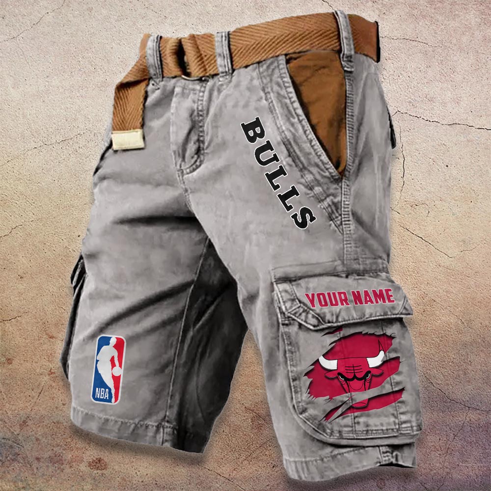 Sportswearmerch Chicago Bulls NBA Denim Short For Fan