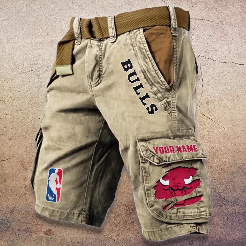 Sportswearmerch Chicago Bulls NBA Denim Short For Fan