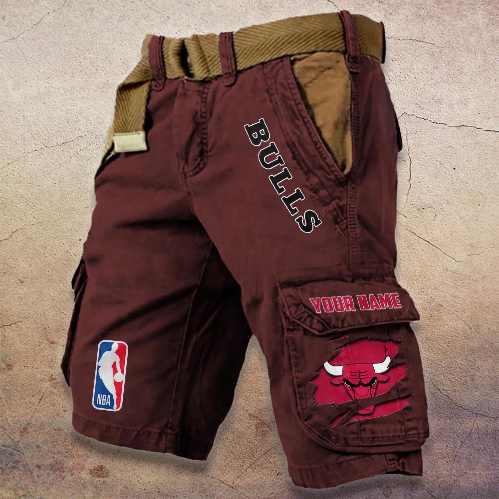 Sportswearmerch Chicago Bulls NBA Denim Short For Fan