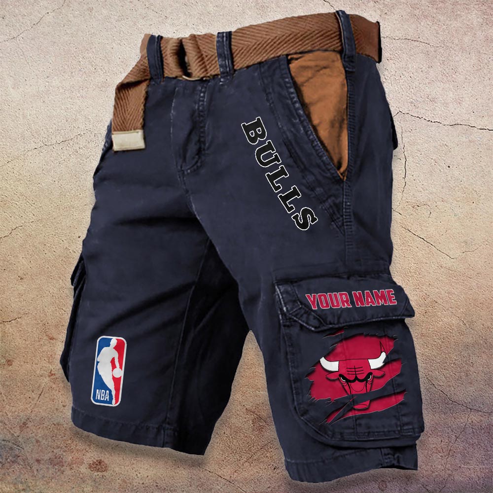 Sportswearmerch Chicago Bulls NBA Denim Short For Fan