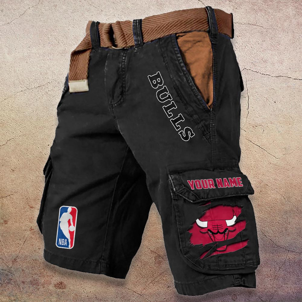 Sportswearmerch Chicago Bulls NBA Denim Short For Fan