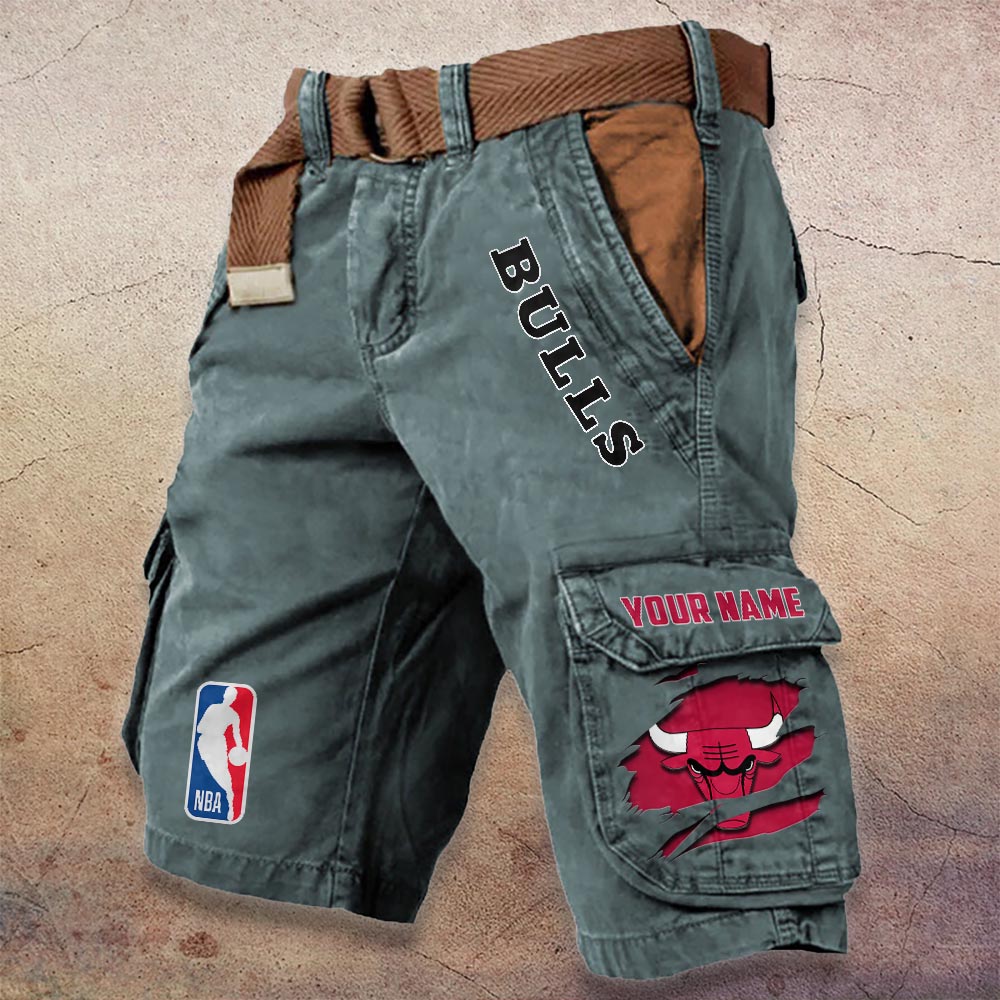 Sportswearmerch Chicago Bulls NBA Denim Short For Fan