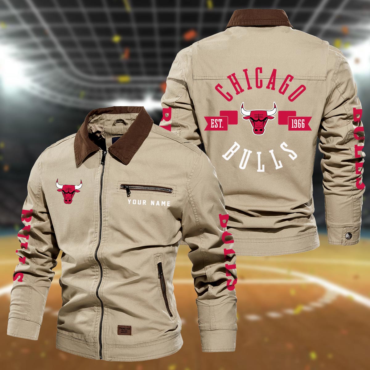 Sportswearmerch Chicago Bulls NBA Lapel Jacket For Fan