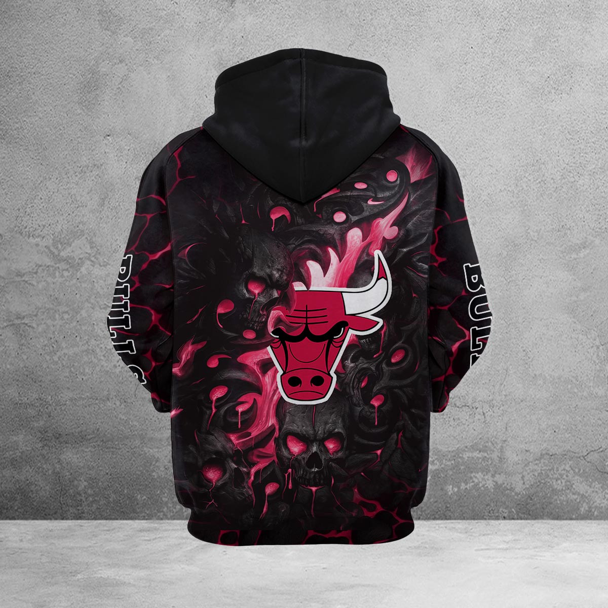 Sportswearmerch Chicago Bulls NBA Lava Skull Hoodie For Fan