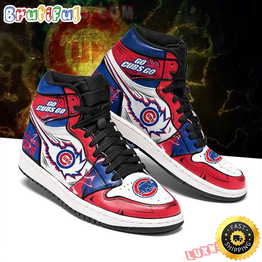 Sportswearmerch Chicago Cubs MLB AJ1 High Sneakers Shoes For Men And Women